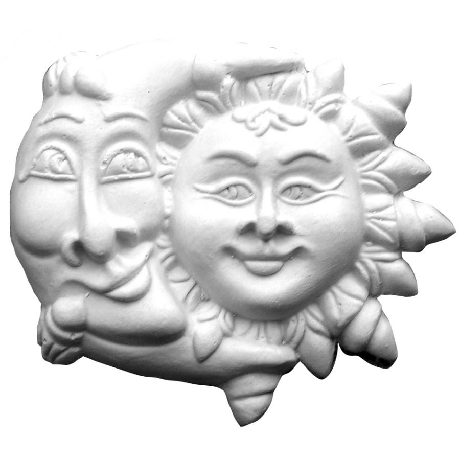 Stampo in gomma sole e luna Pr 169 cm.12.5