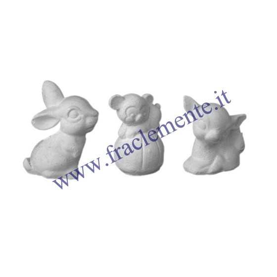 Stampo in gomma animaletti T 83 cm.6 cad