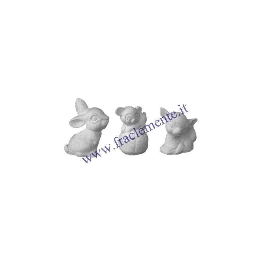 Stampo in gomma animaletti T 83 cm.6 cad