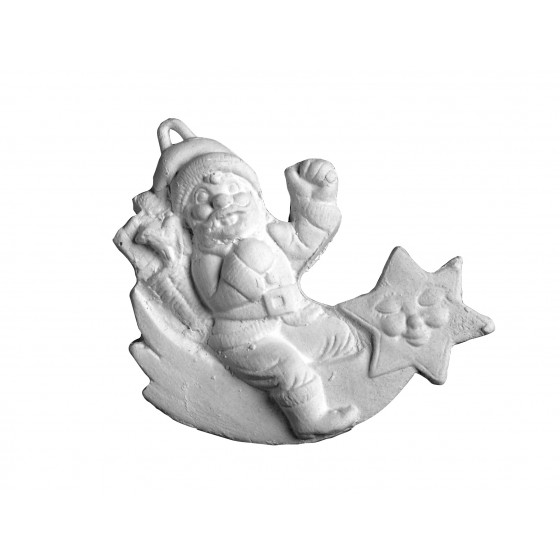 Stampo in gomma Babbo Natale su cometa P 217 cm.7