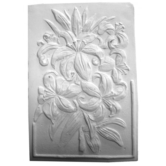 Stampo in gomma per il gesso Quadretto con gigli Pr 234